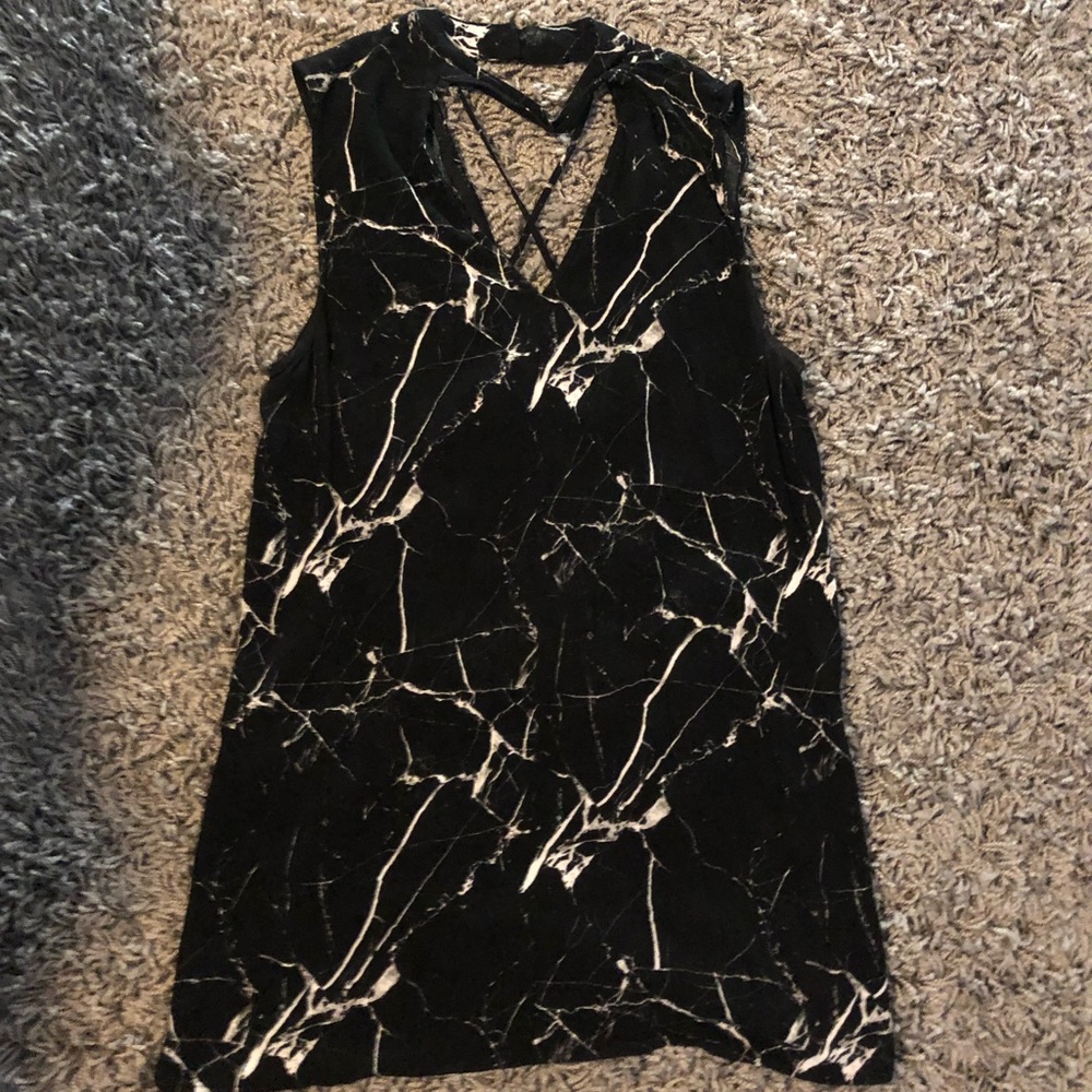 black & white tank